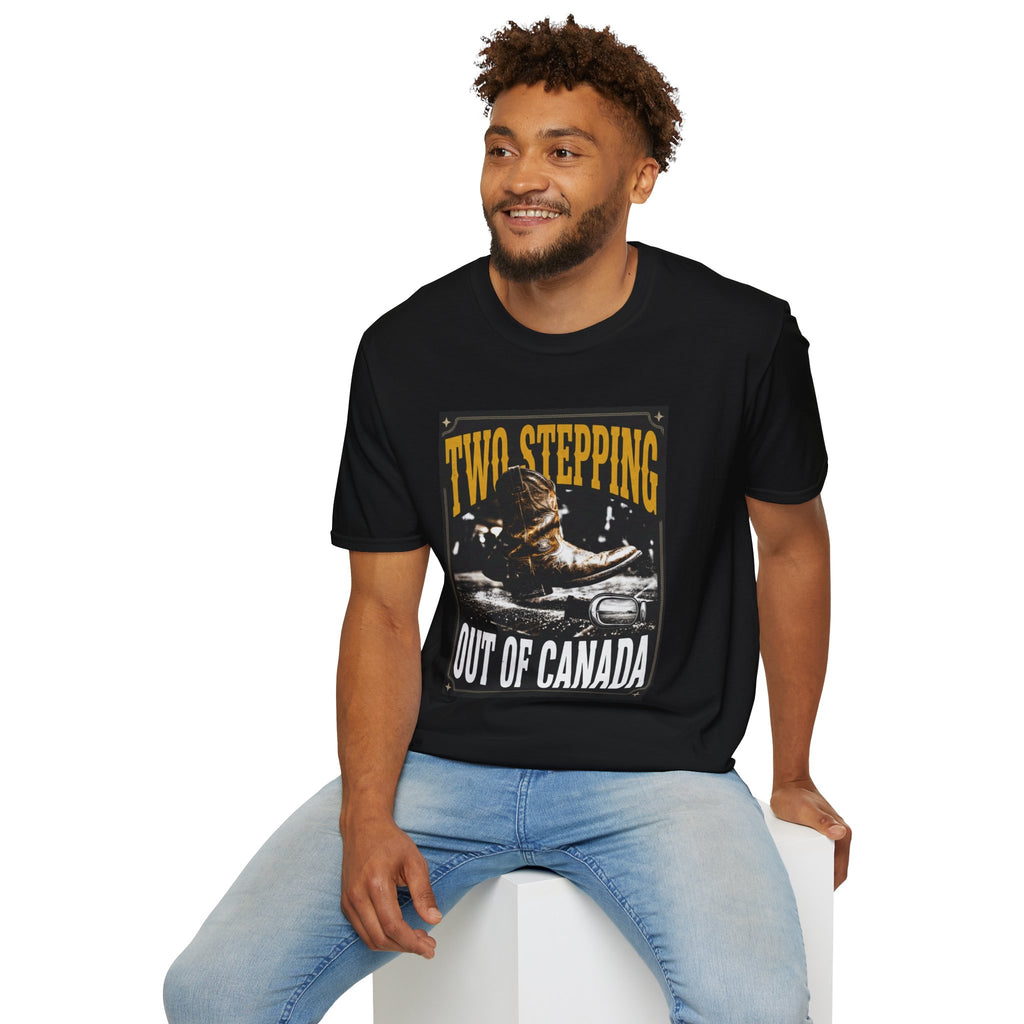 Two Stepping Tee — "Two Stepping Out of Canada" Country Western T‑Shirt
