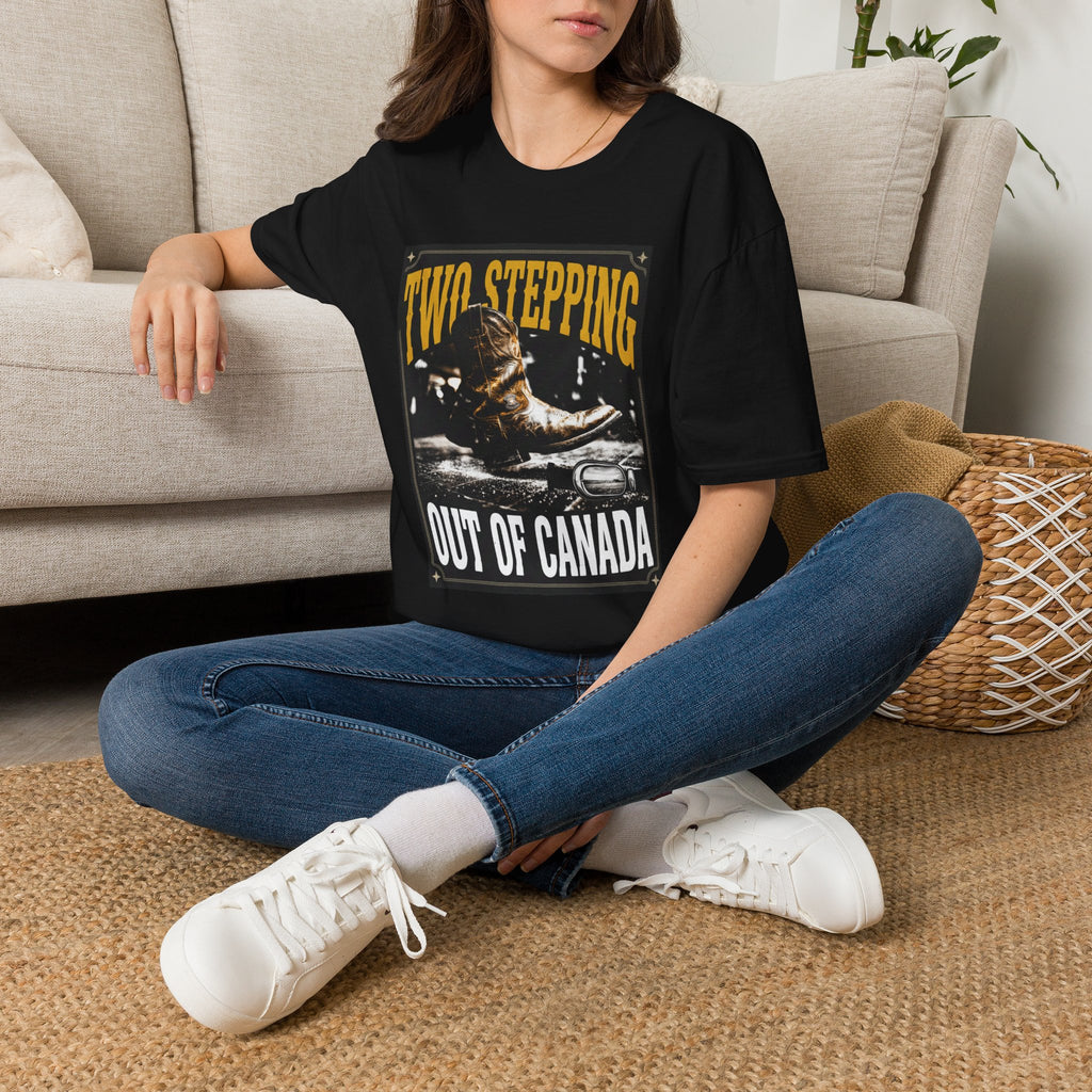 Two Stepping Tee — "Two Stepping Out of Canada" Country Western T‑Shirt