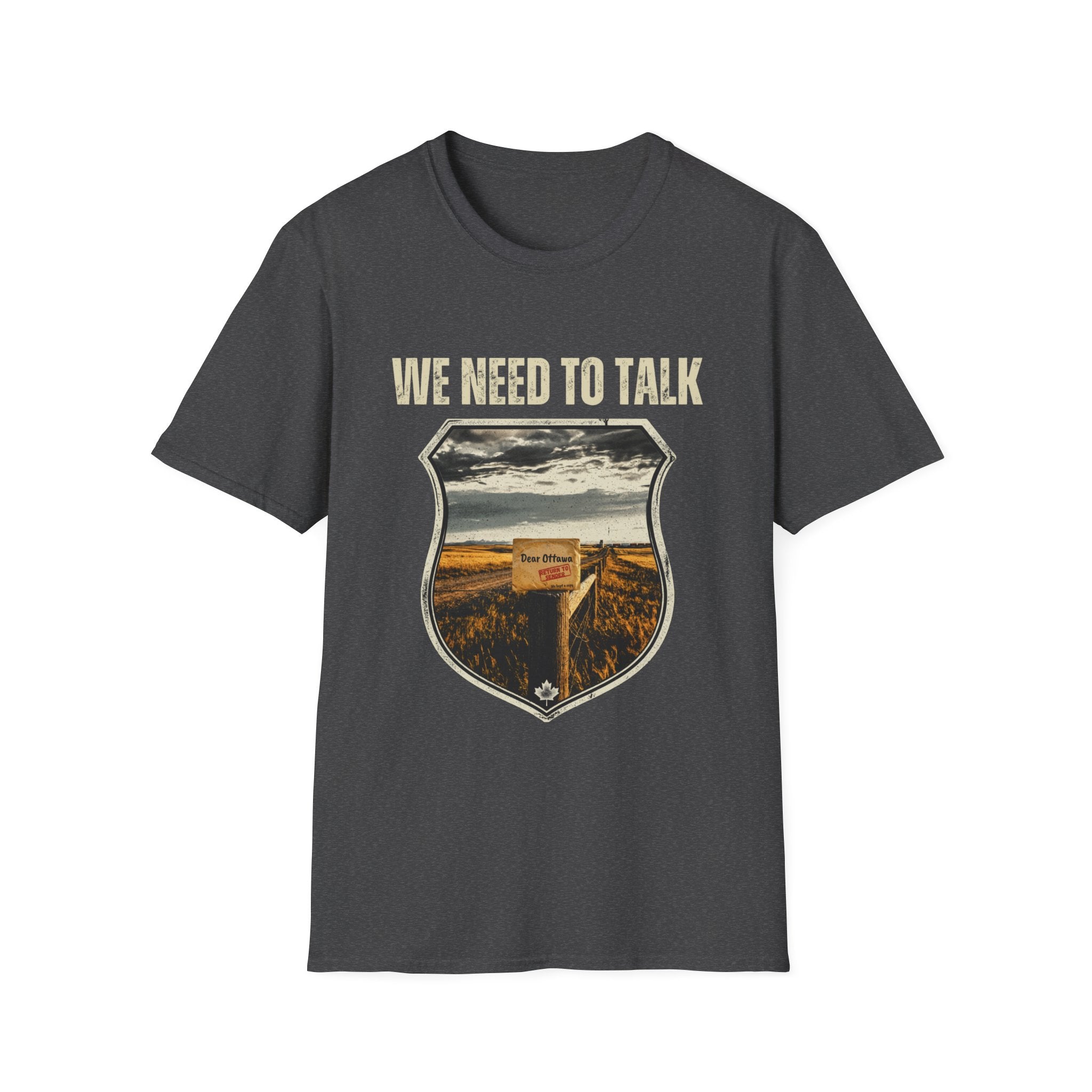 We Need To Talk T‑Shirt — Vintage Road Sign Graphic Tee